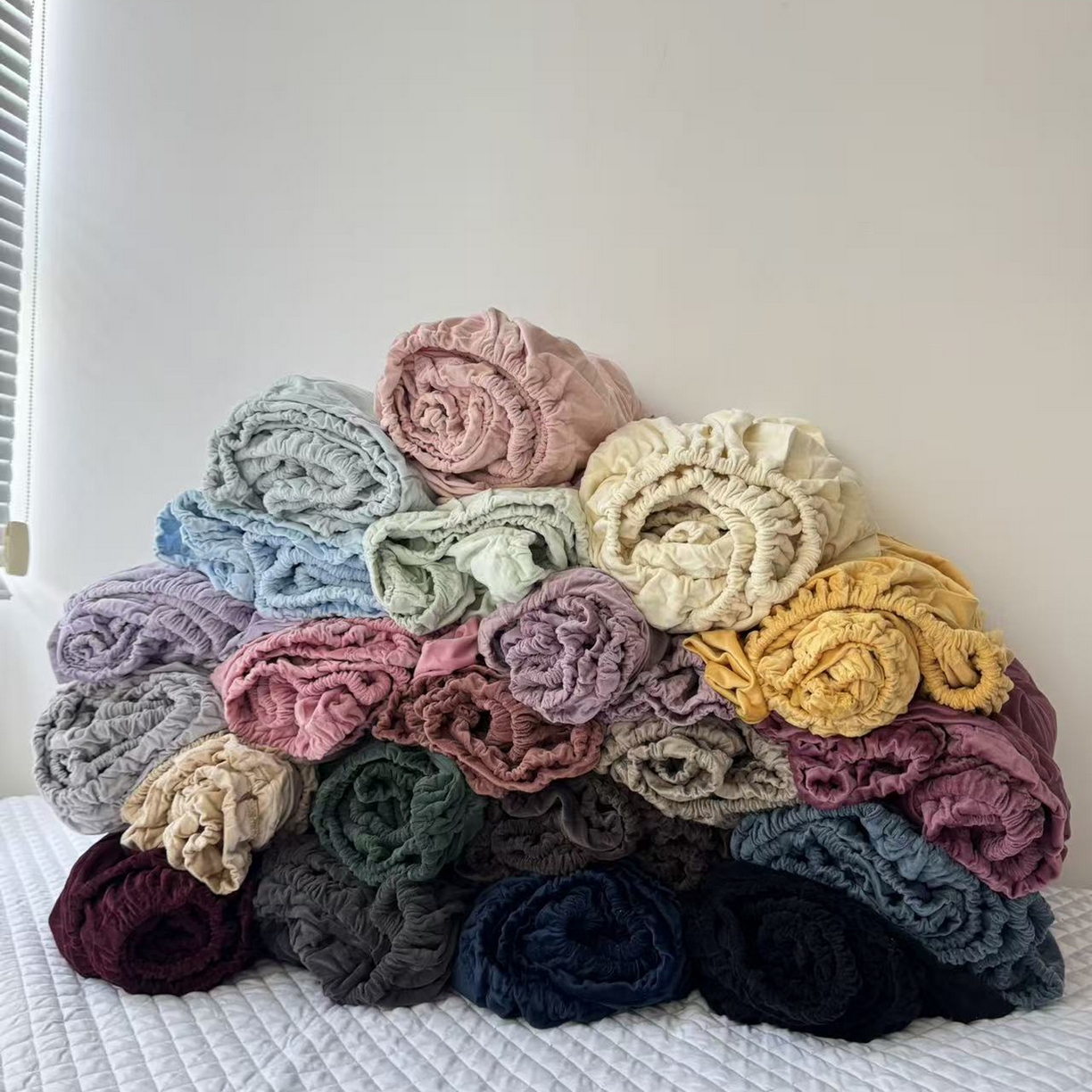 91家纺网 家纺一手货源 找家纺 （总）例外 2025新款日式良品190克高克重天鹅绒系列纯色四件套单品