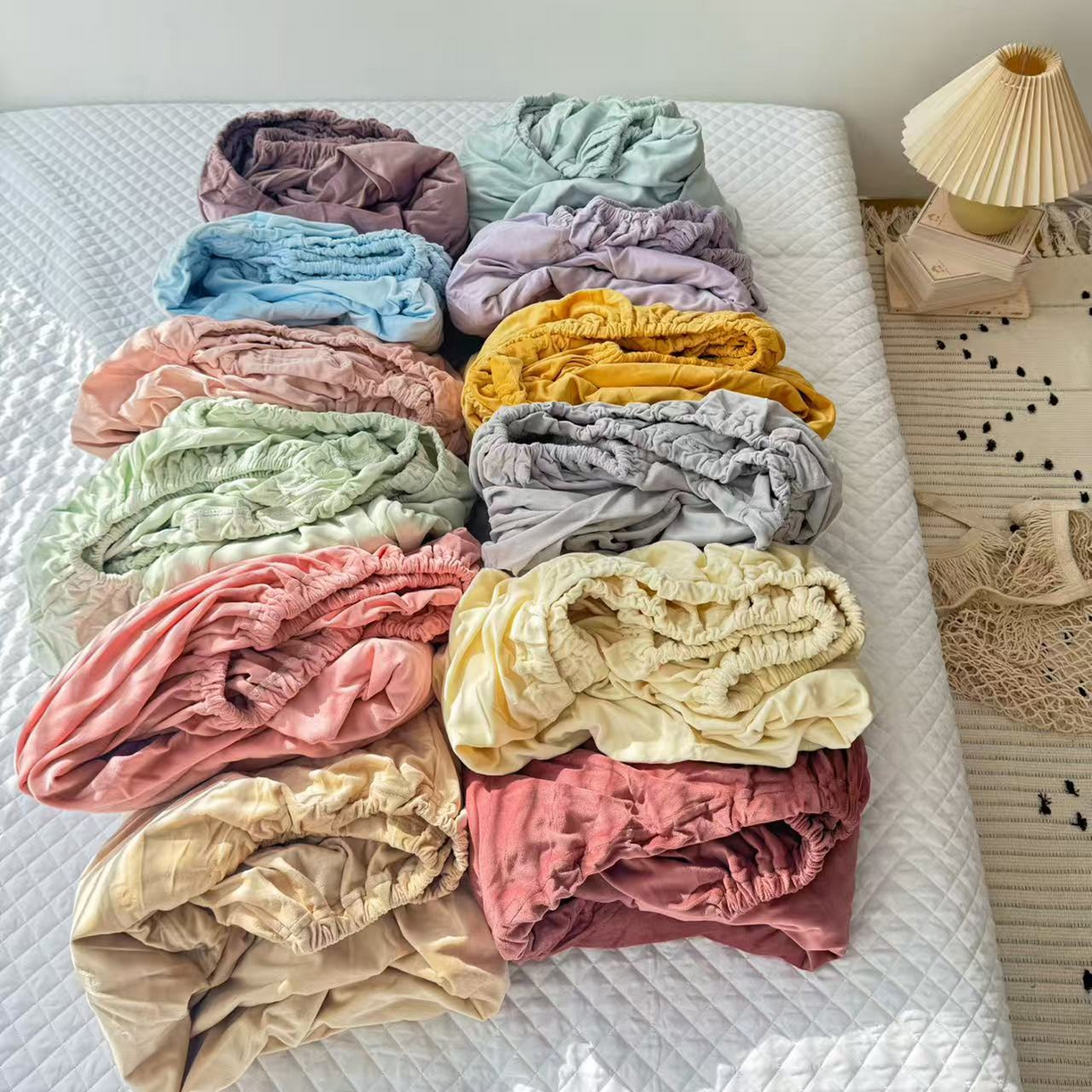 91家纺网 家纺一手货源 找家纺 （总）例外 2025新款日式良品190克高克重天鹅绒系列纯色四件套单品