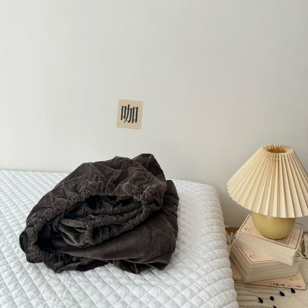 91家纺网 家纺一手货源 找家纺 （总）例外 2025新款日式良品190克高克重天鹅绒系列纯色四件套单品