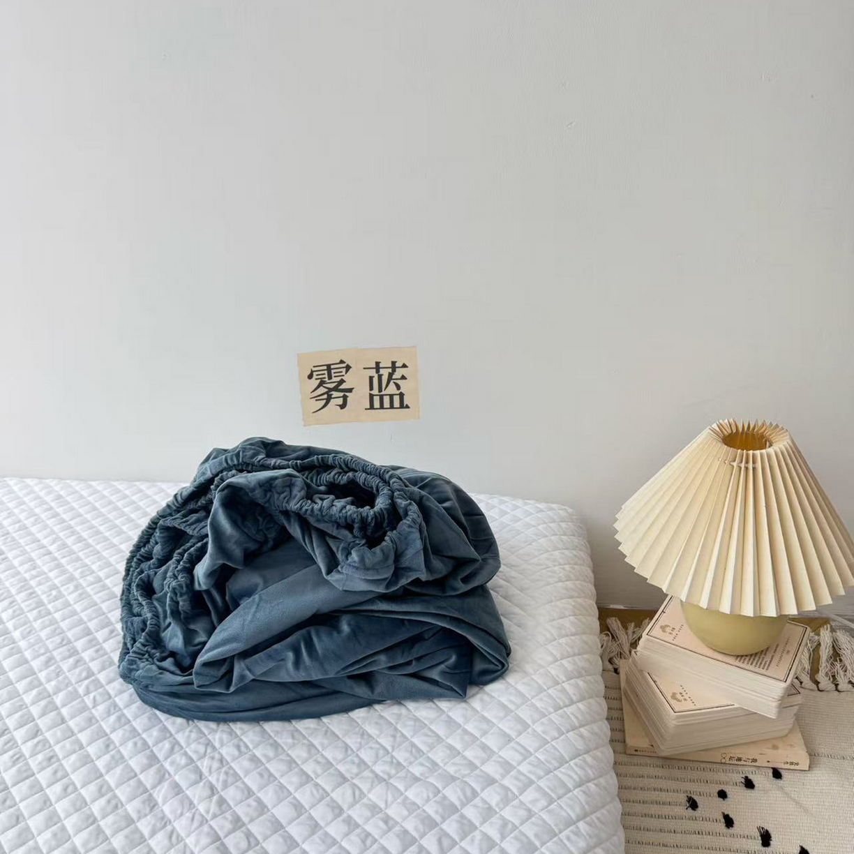 91家纺网 家纺一手货源 找家纺 （总）例外 2025新款日式良品190克高克重天鹅绒系列纯色四件套单品