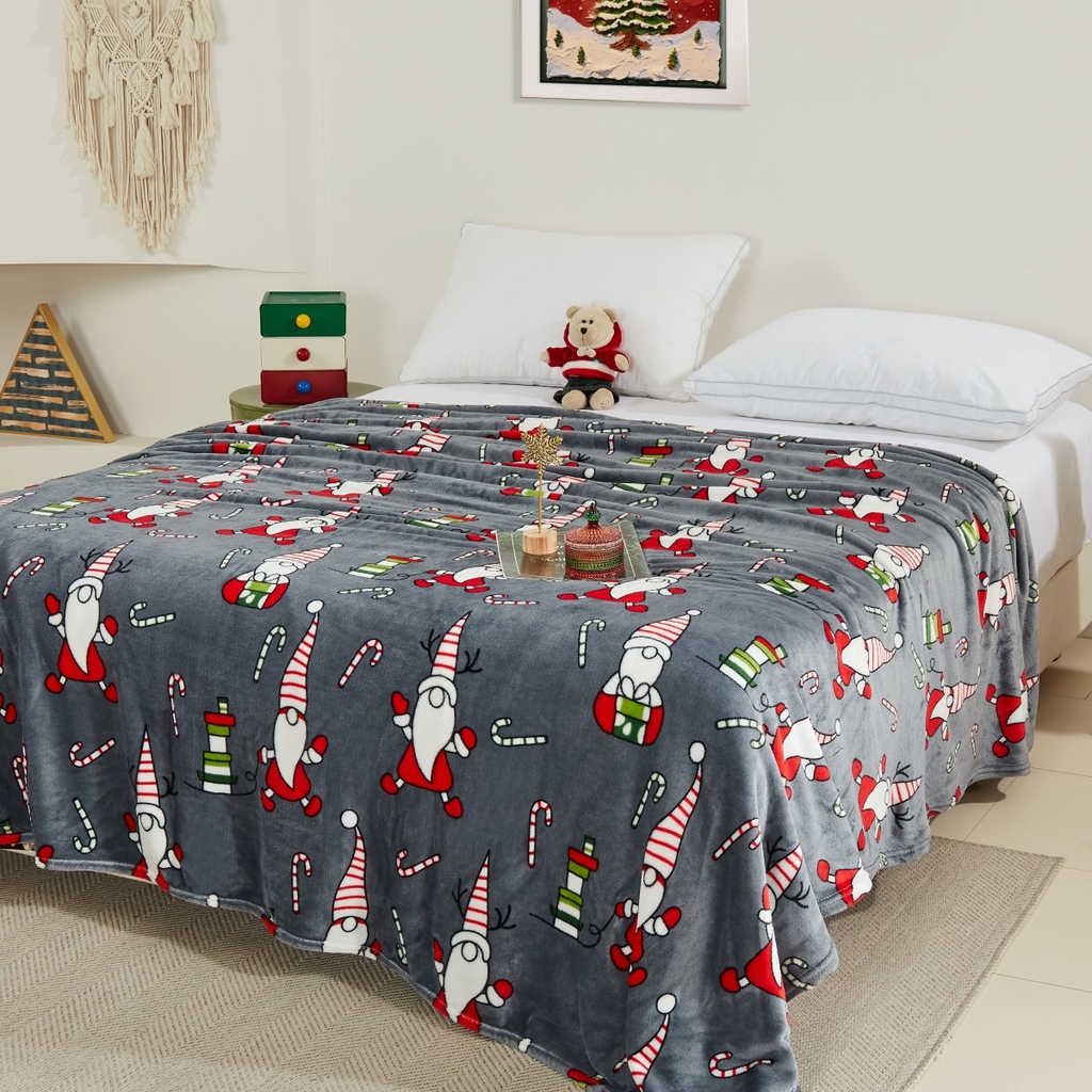 91家纺网 家纺一手货源 找家纺 （总）悦织湾家纺 2025新款圣诞风双面绒毛毯毯子牛奶绒印花法兰绒210克重法莱绒可铺可盖床单被子