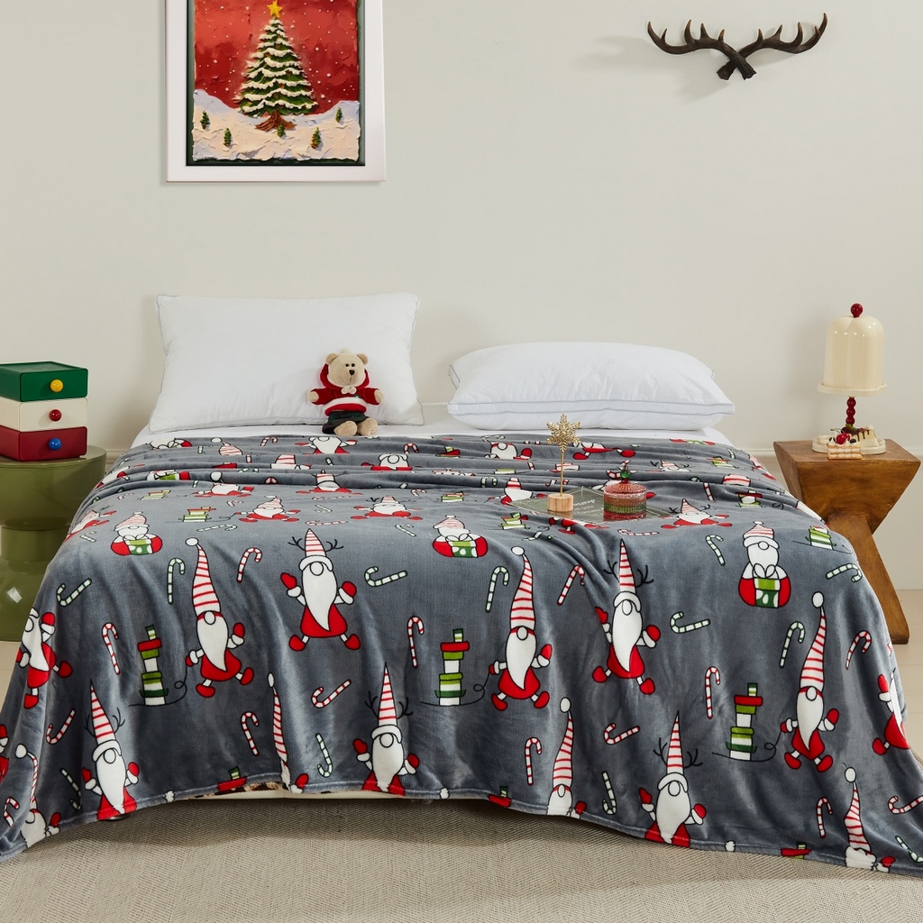 91家纺网 家纺一手货源 找家纺 （总）悦织湾家纺 2025新款圣诞风双面绒毛毯毯子牛奶绒印花法兰绒210克重法莱绒可铺可盖床单被子