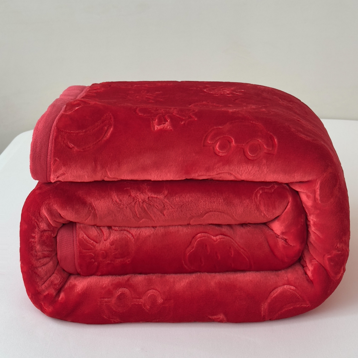 91家纺网 家纺一手货源 找家纺 悦织湾家纺 2025新款加厚星星月岁云毯轻奢时尚毛毯盖毯四季毯被子跨境外贸出口直播热销款 星星月岁云毯大红