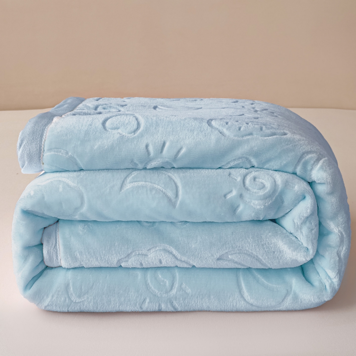 91家纺网 家纺一手货源 找家纺 悦织湾家纺 2025新款加厚星星月岁云毯轻奢时尚毛毯盖毯四季毯被子跨境外贸出口直播热销款 星星月岁云毯天兰