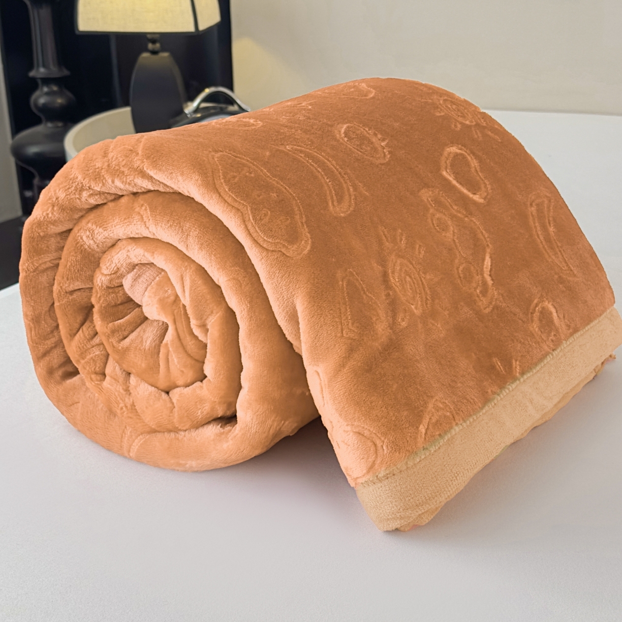 91家纺网 家纺一手货源 找家纺 悦织湾家纺 2025新款加厚星星月岁云毯轻奢时尚毛毯盖毯四季毯被子跨境外贸出口直播热销款 星星月岁云毯浅咖