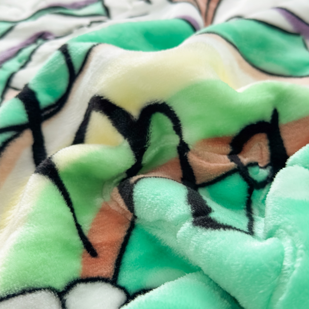 91家纺网 家纺一手货源 找家纺 悦织湾家纺 2025新款拉舍尔双层云绒童毯毯子卡通休闲沙发盖毯毛毯儿童婴幼儿宝宝小毯子 快乐恐龙3#绿