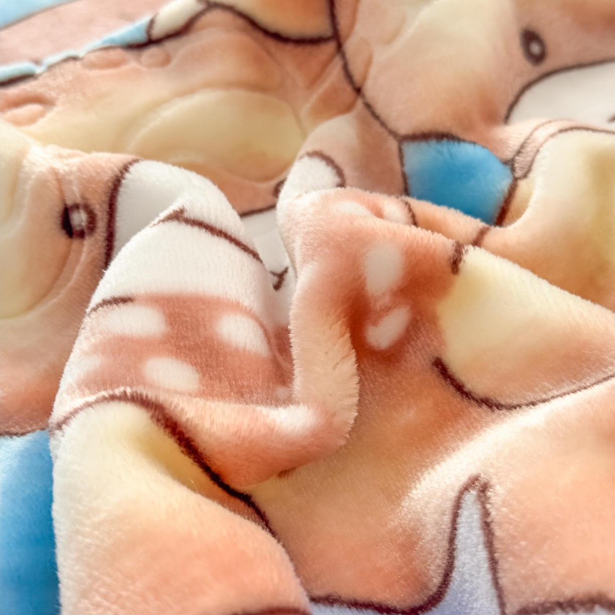 91家纺网 家纺一手货源 找家纺 悦织湾家纺 2025新款拉舍尔双层云绒童毯毯子卡通休闲沙发盖毯毛毯儿童婴幼儿宝宝小毯子 童年伙伴17#蓝