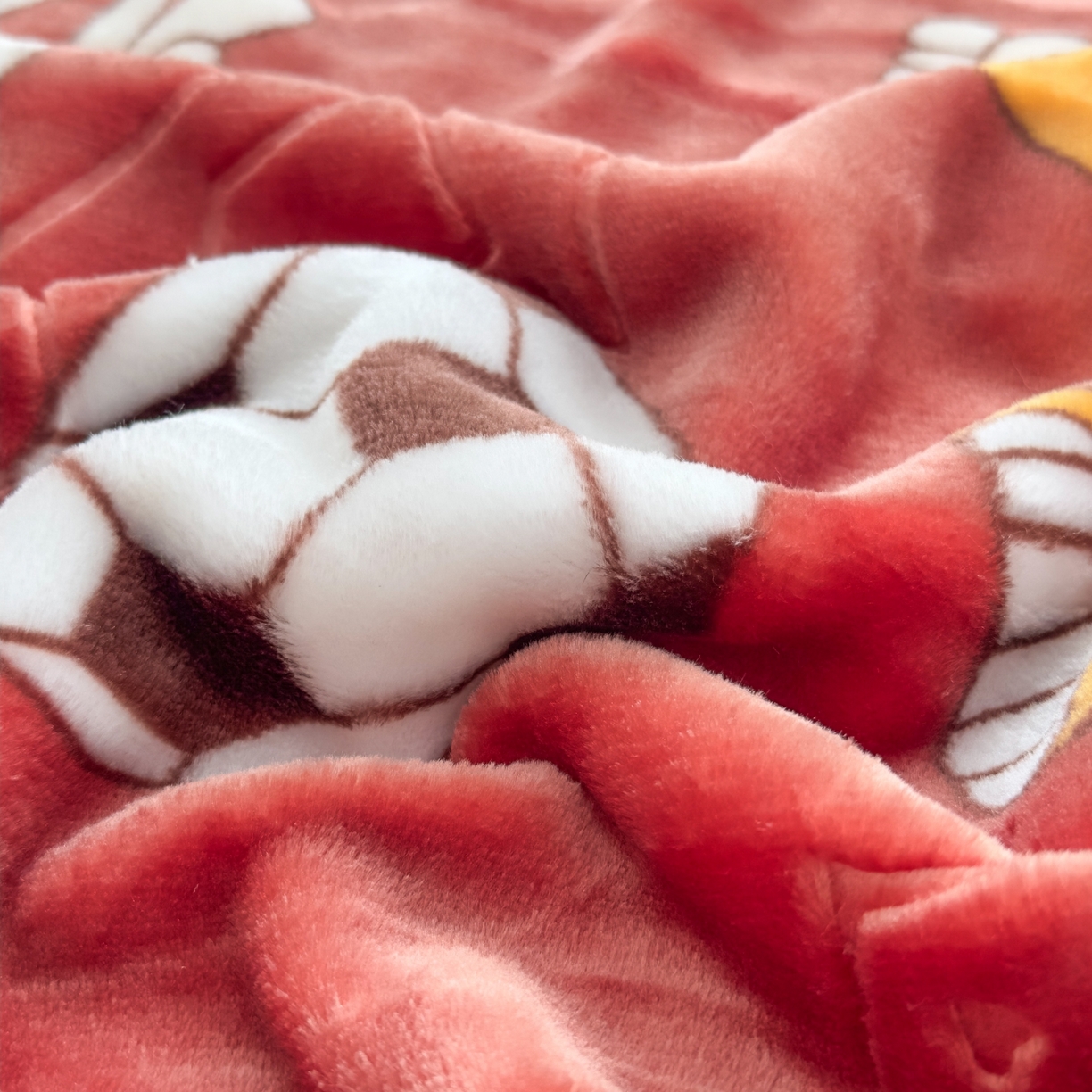 91家纺网 家纺一手货源 找家纺 悦织湾家纺 2025新款拉舍尔双层云绒童毯毯子卡通休闲沙发盖毯毛毯儿童婴幼儿宝宝小毯子 足球健将4#咖啡色