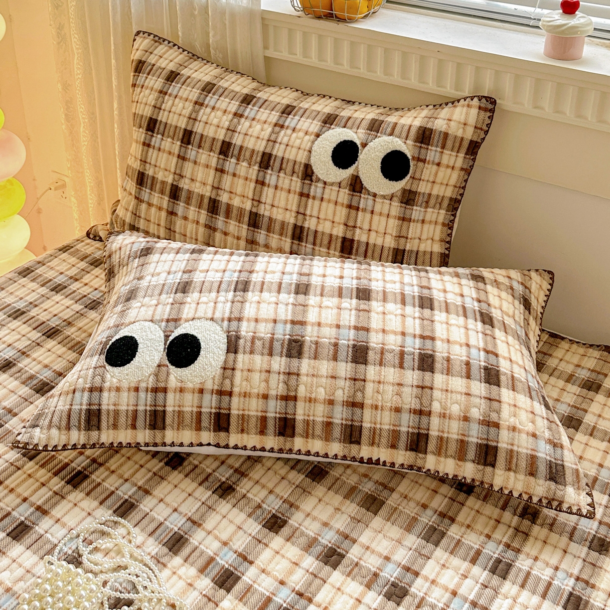 91家纺网 家纺一手货源 找家纺 格真 2025新款亲肤舒适云朵棉毛巾绣四件套 甜蜜宝贝