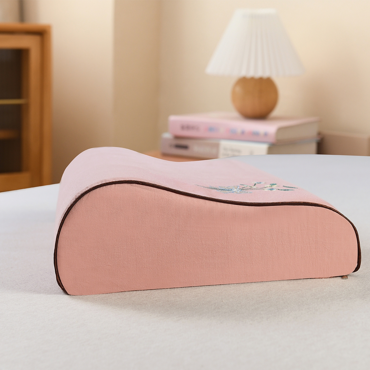 91家纺网 家纺一手货源 找家纺 小猫派 2025新款水洗棉枕套 粉花束