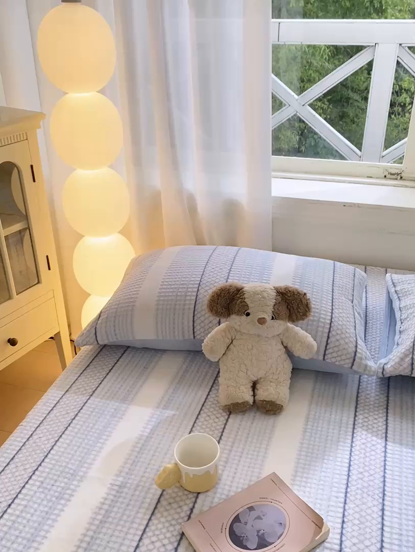 91家纺网 家纺一手货源 找家纺 灰鲸 2025新款立体雕花牛奶绒床笠 泛歌-蓝