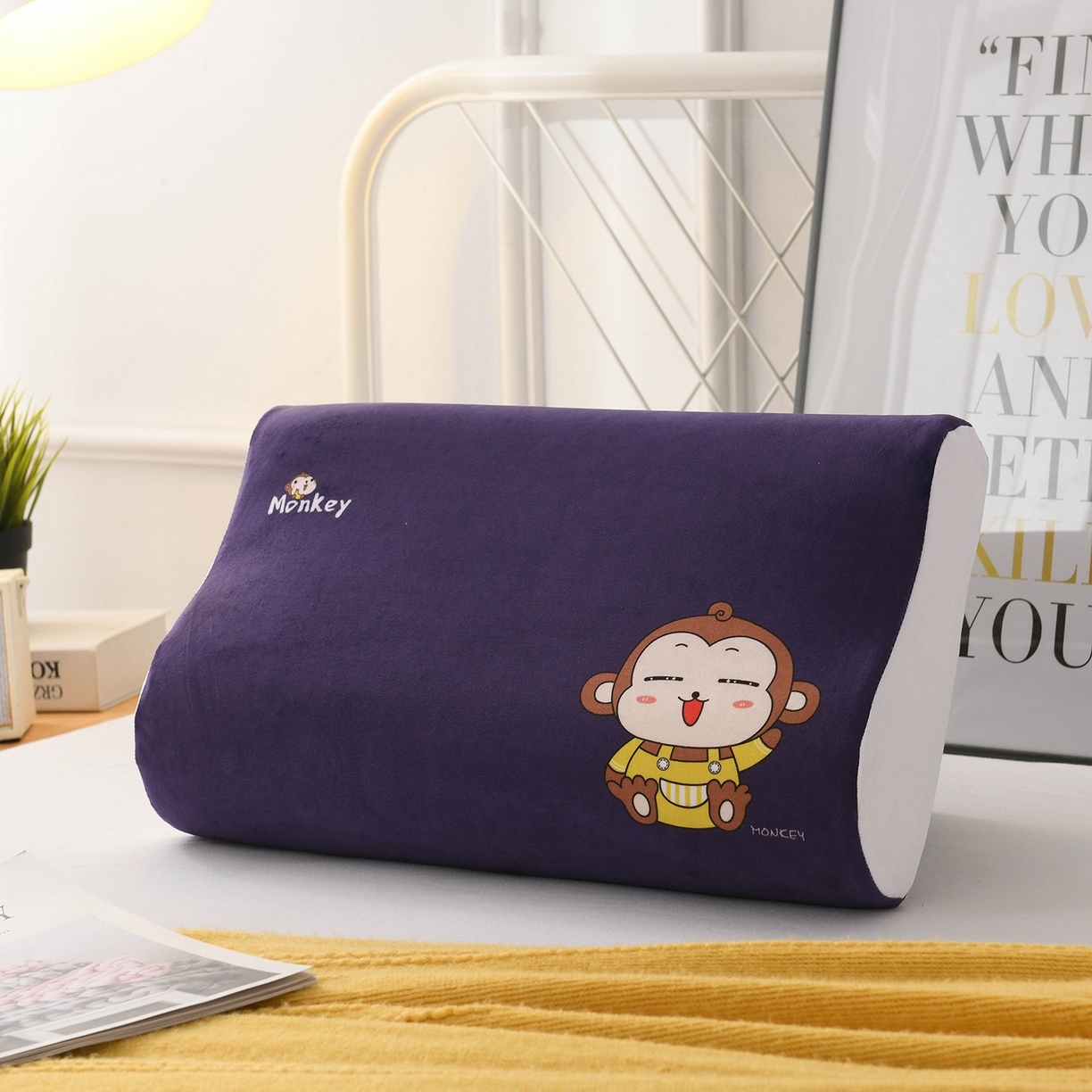 91家纺网 家纺一手货源 找家纺 小猫派 2025新款水晶绒12生肖枕套 猴