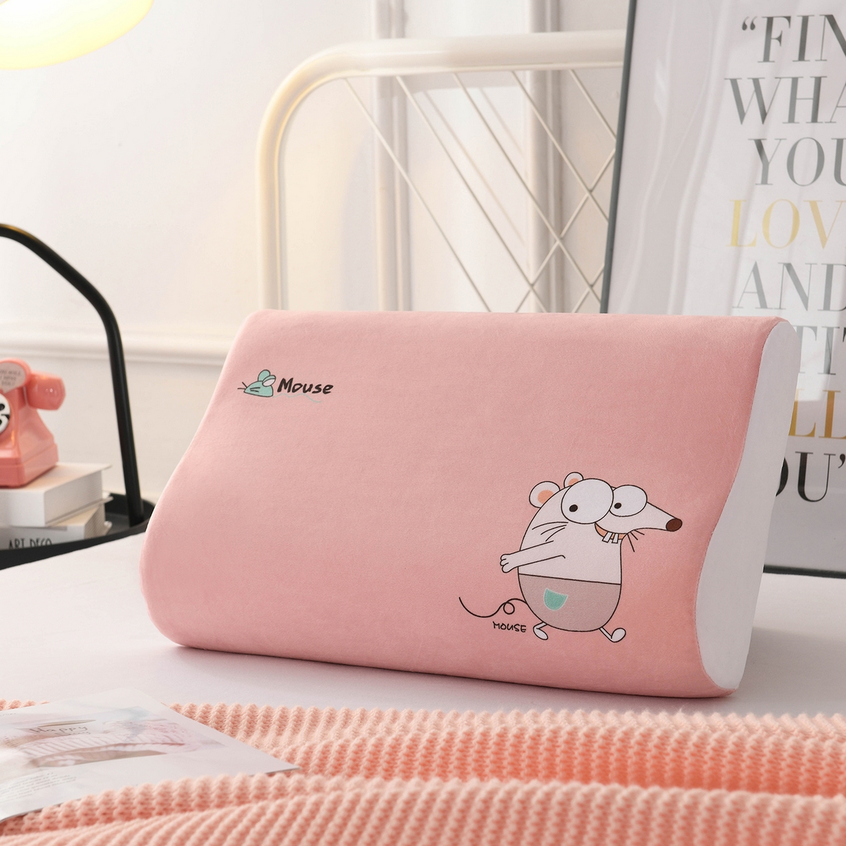 91家纺网 家纺一手货源 找家纺 小猫派 2025新款水晶绒12生肖枕套 老鼠