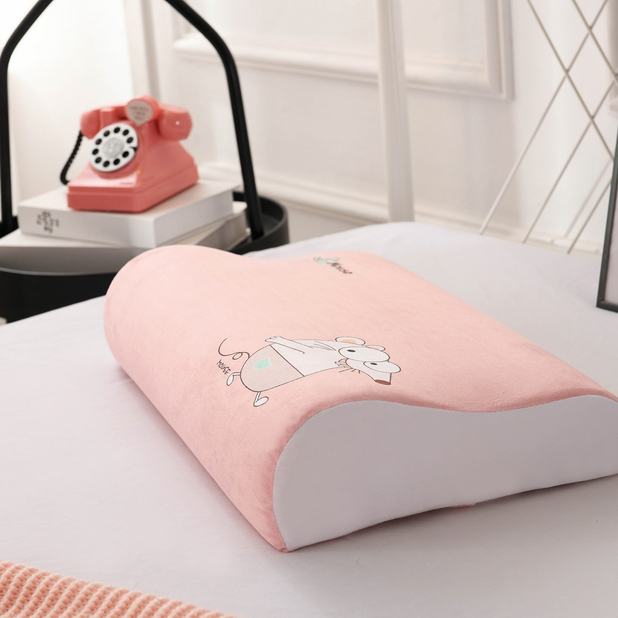 91家纺网 家纺一手货源 找家纺 小猫派 2025新款水晶绒12生肖枕套 老鼠