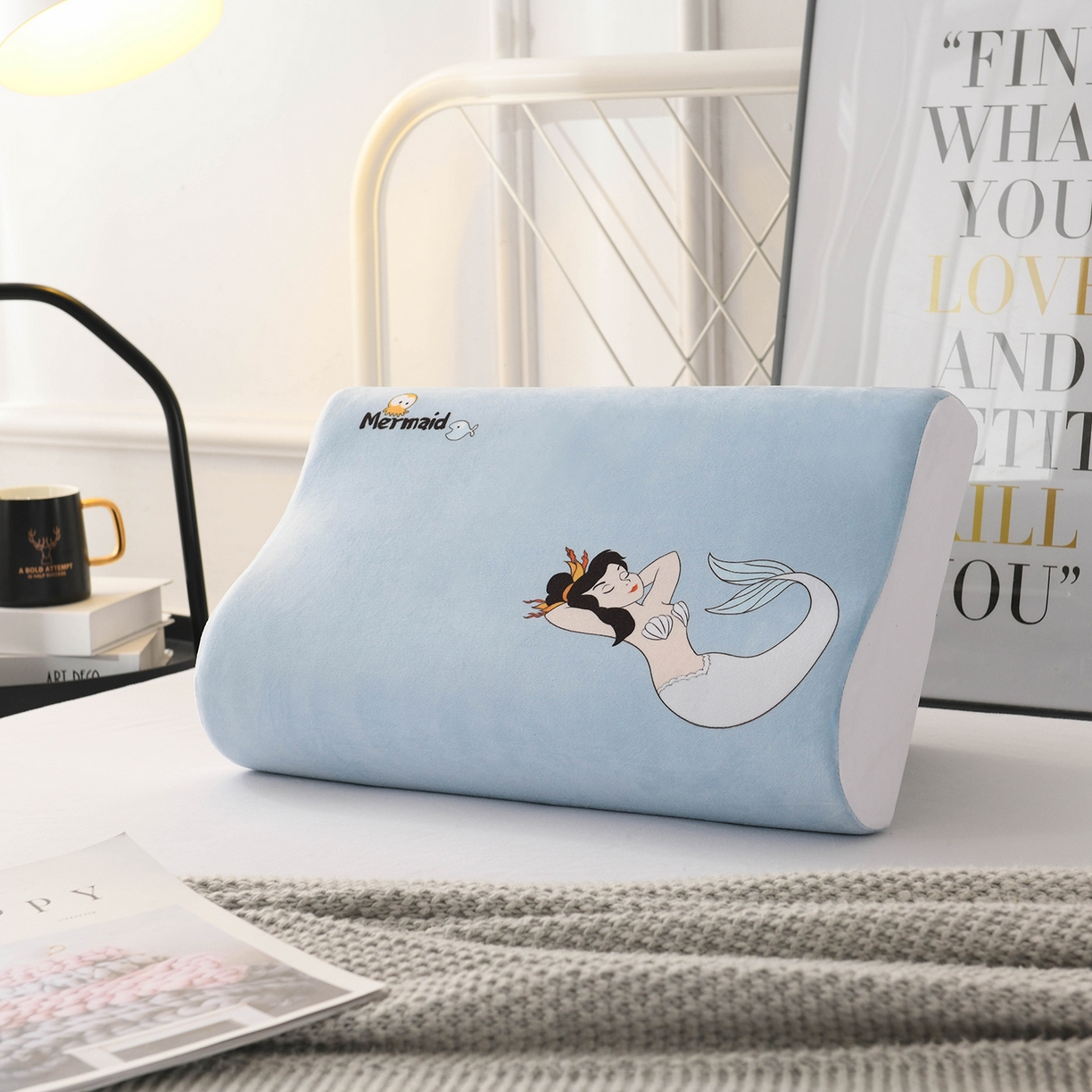 小猫派 2025新款水晶绒12生肖枕套 美人鱼