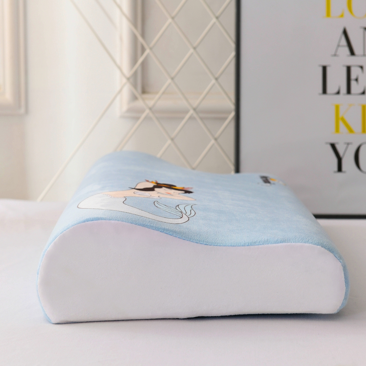 91家纺网 家纺一手货源 找家纺 小猫派 2025新款水晶绒12生肖枕套 美人鱼