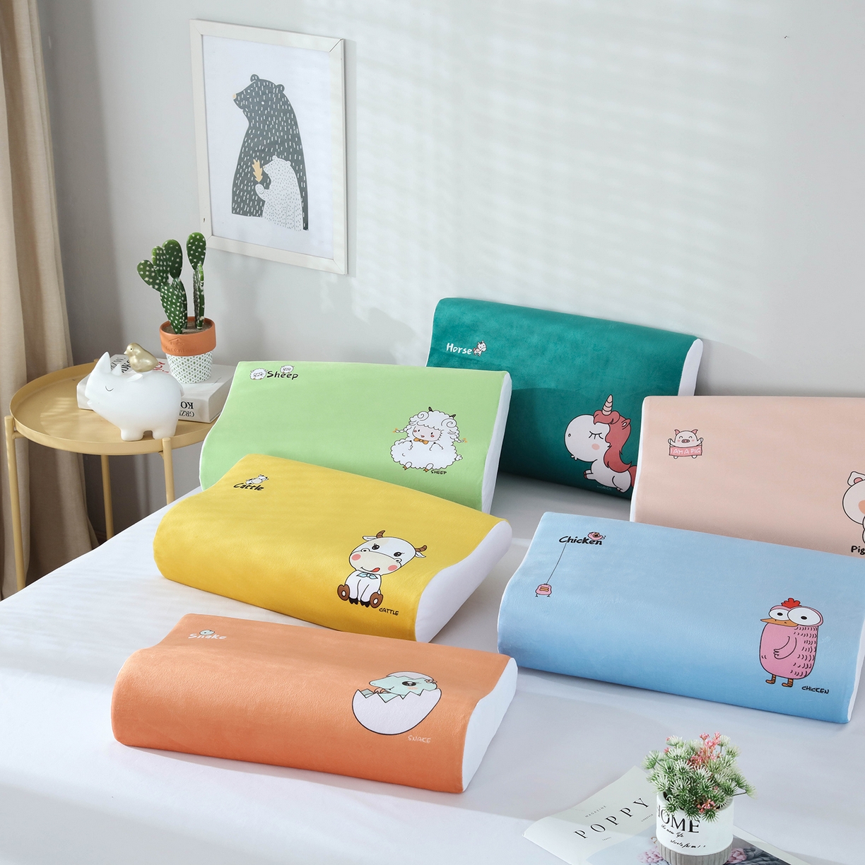 小猫派 2025新款水晶绒12生肖枕套 组合图