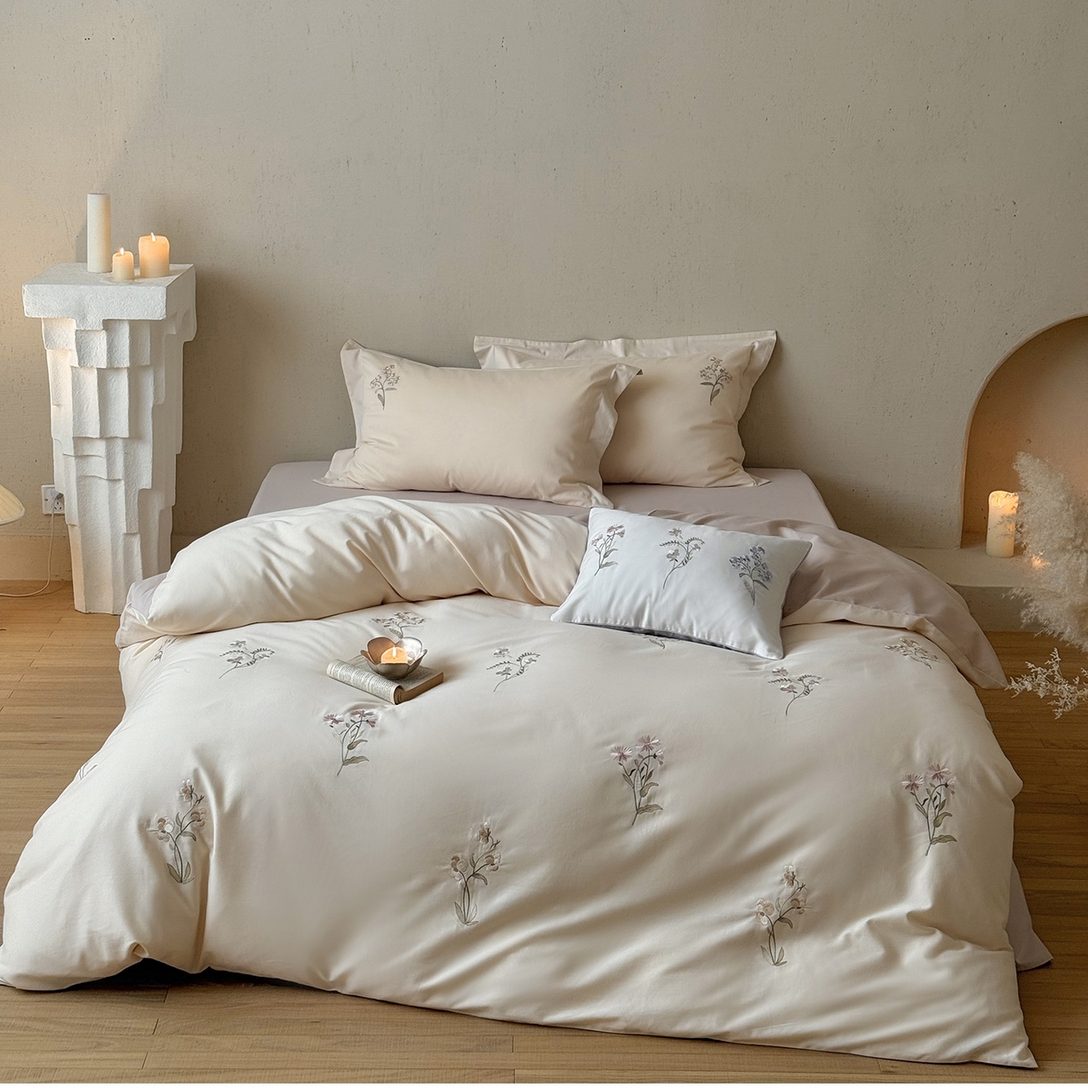 91家纺网 家纺一手货源 找家纺 佳汐蓝家纺 2025秋冬新款磨毛四件套系列 芙莉雅