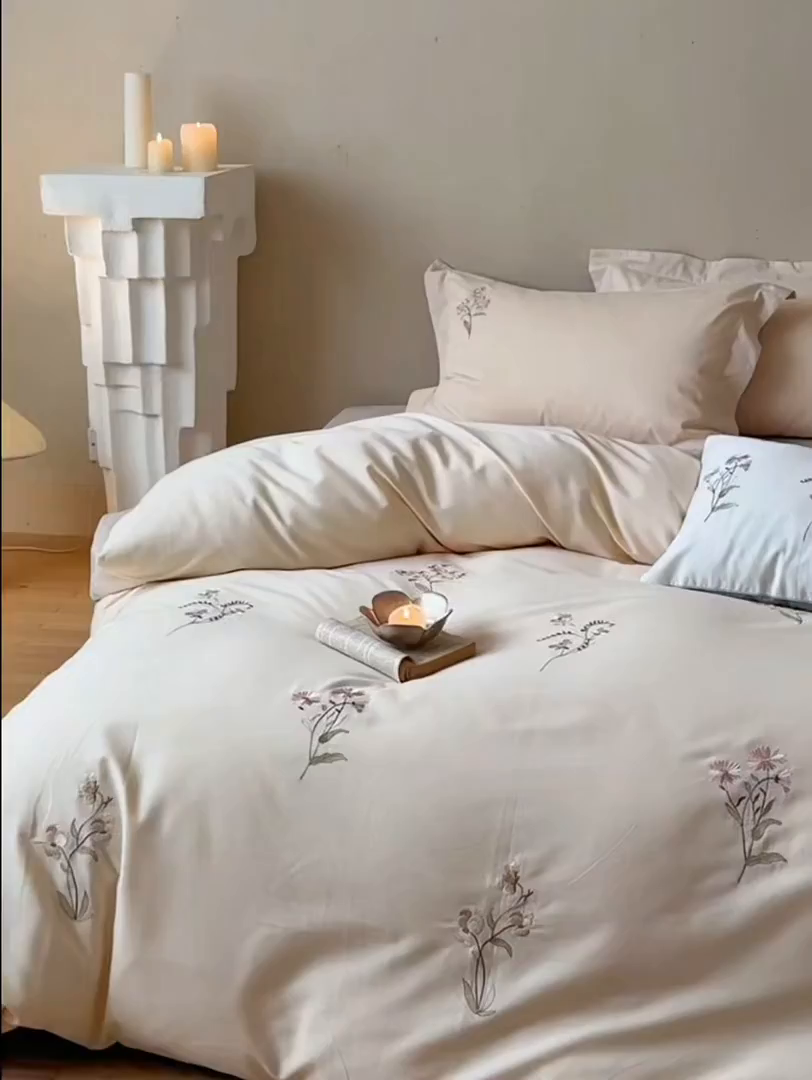 91家纺网 家纺一手货源 找家纺 佳汐蓝家纺 2025秋冬新款磨毛四件套系列 芙莉雅