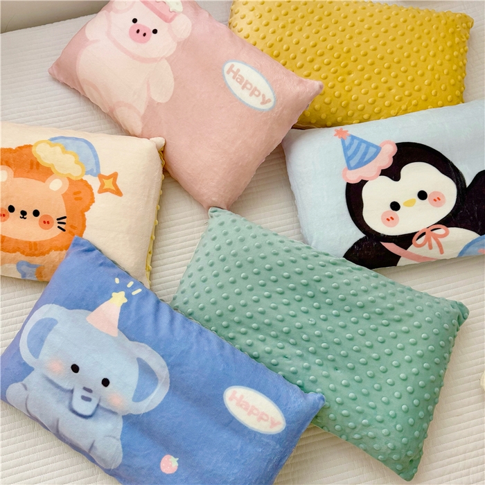 91家纺网 家纺一手货源 找家纺 （总）萌宝家纺 2025新款儿童牛奶绒豆豆单品枕套