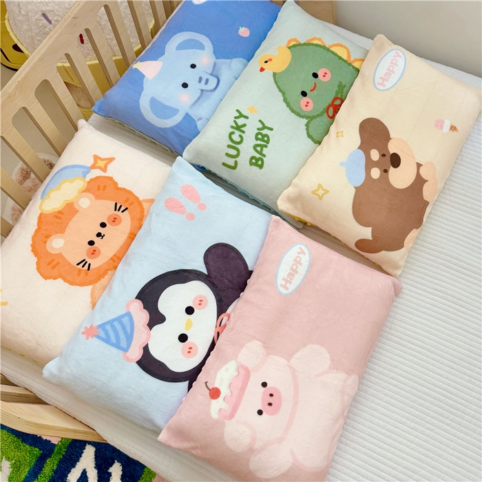 91家纺网 家纺一手货源 找家纺 （总）萌宝家纺 2025新款儿童牛奶绒豆豆单品枕套