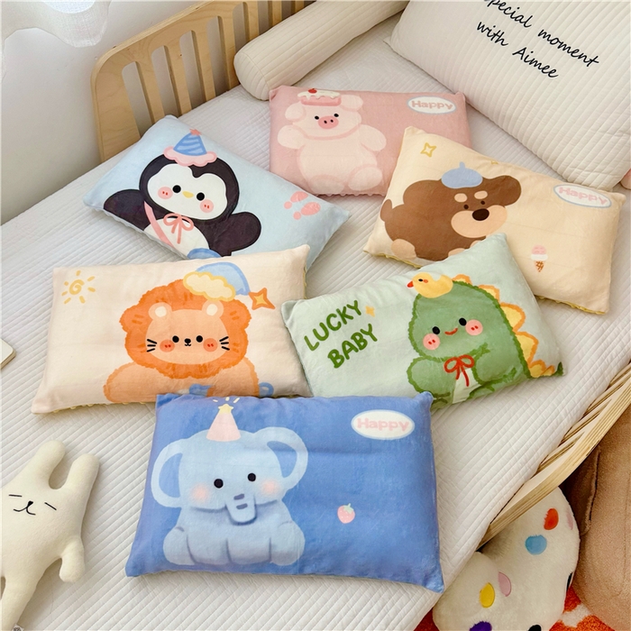 91家纺网 家纺一手货源 找家纺 （总）萌宝家纺 2025新款儿童牛奶绒豆豆单品枕套