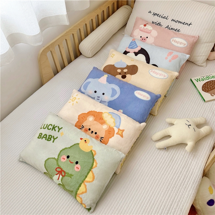 91家纺网 家纺一手货源 找家纺 （总）萌宝家纺 2025新款儿童牛奶绒豆豆单品枕套