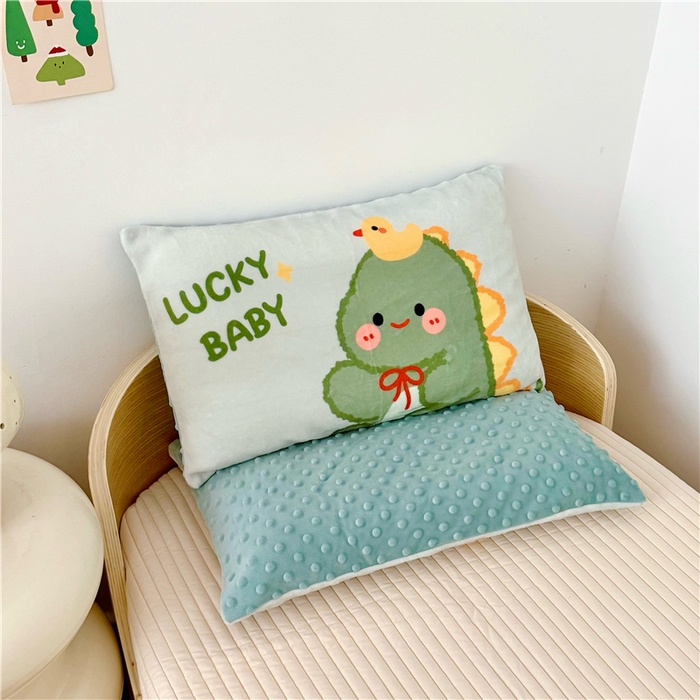 91家纺网 家纺一手货源 找家纺 （总）萌宝家纺 2025新款儿童牛奶绒豆豆单品枕套