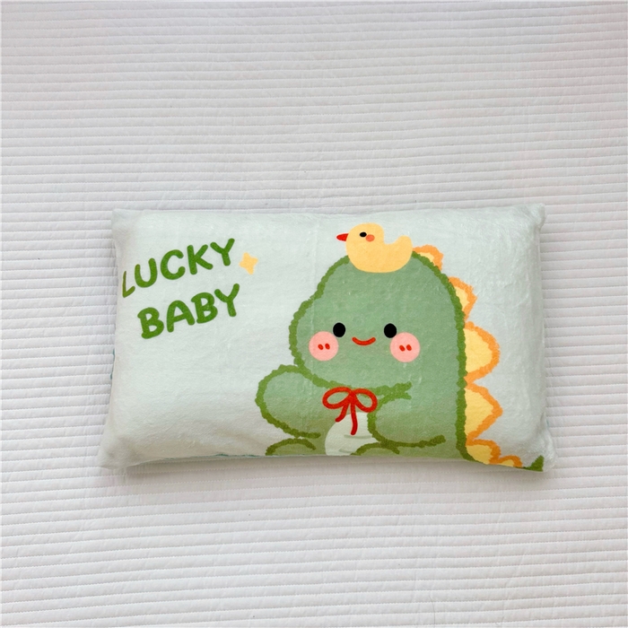 91家纺网 家纺一手货源 找家纺 萌宝家纺 2025新款儿童牛奶绒豆豆单品枕套 小恐龙