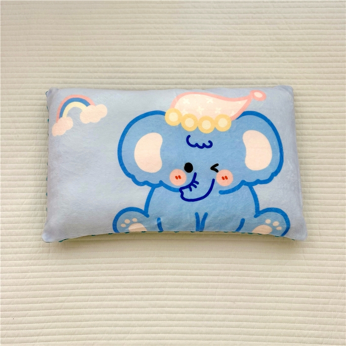 91家纺网 家纺一手货源 找家纺 萌宝家纺 2025新款儿童牛奶绒豆豆单品枕套 小象