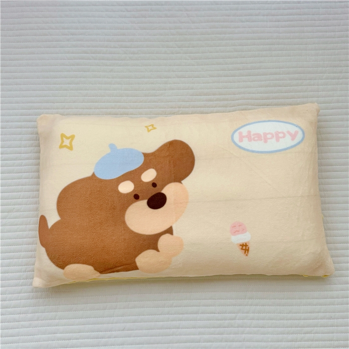 91家纺网 家纺一手货源 找家纺 萌宝家纺 2025新款儿童牛奶绒豆豆单品枕套 小狗