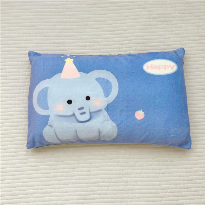 91家纺网 家纺一手货源 找家纺 萌宝家纺 2025新款儿童牛奶绒豆豆单品枕套 大象