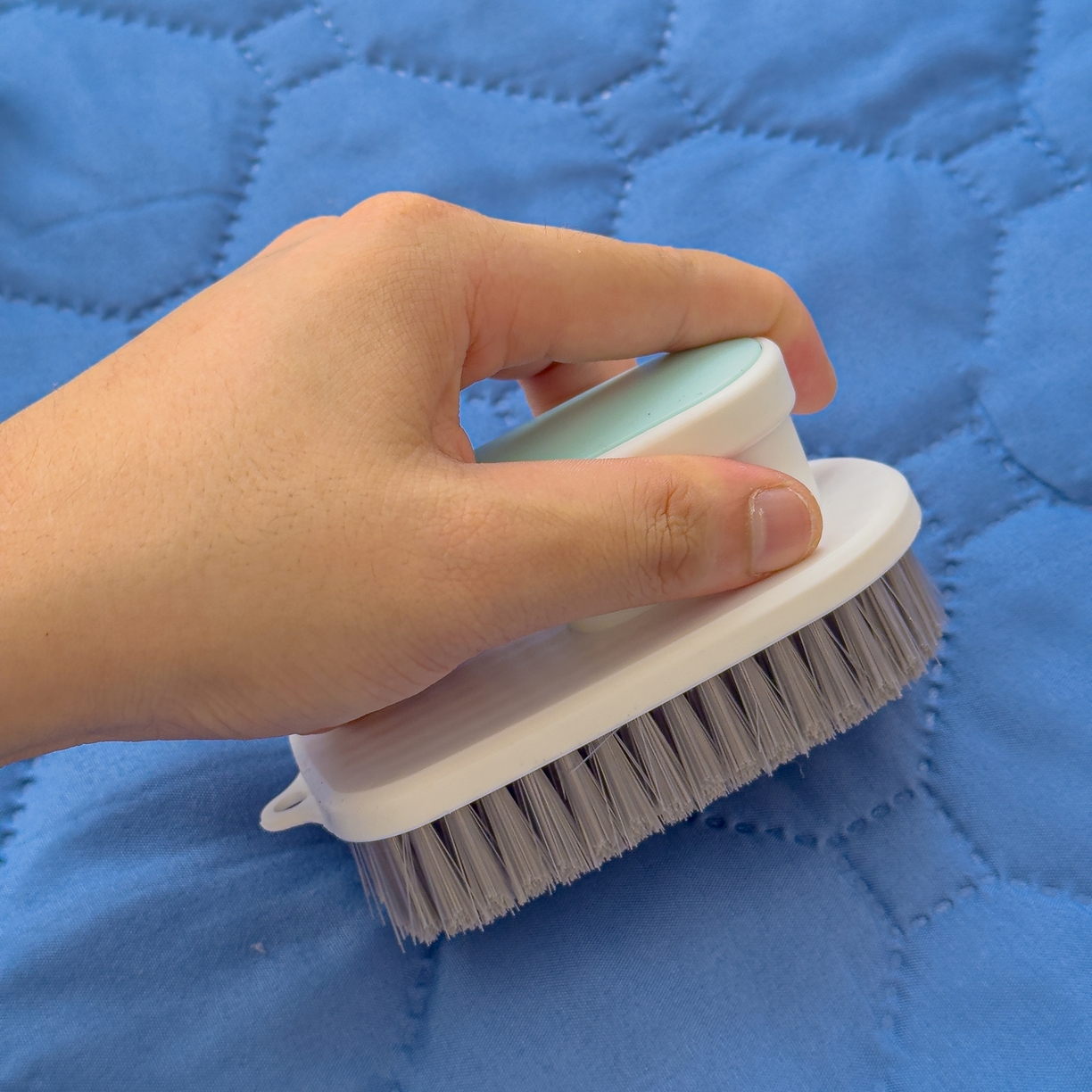 91家纺网 家纺一手货源 找家纺 慕克斯  2025新款原棉大豆抗菌夹棉防水床笠床垫保护罩-四季跑量款 蓝灰