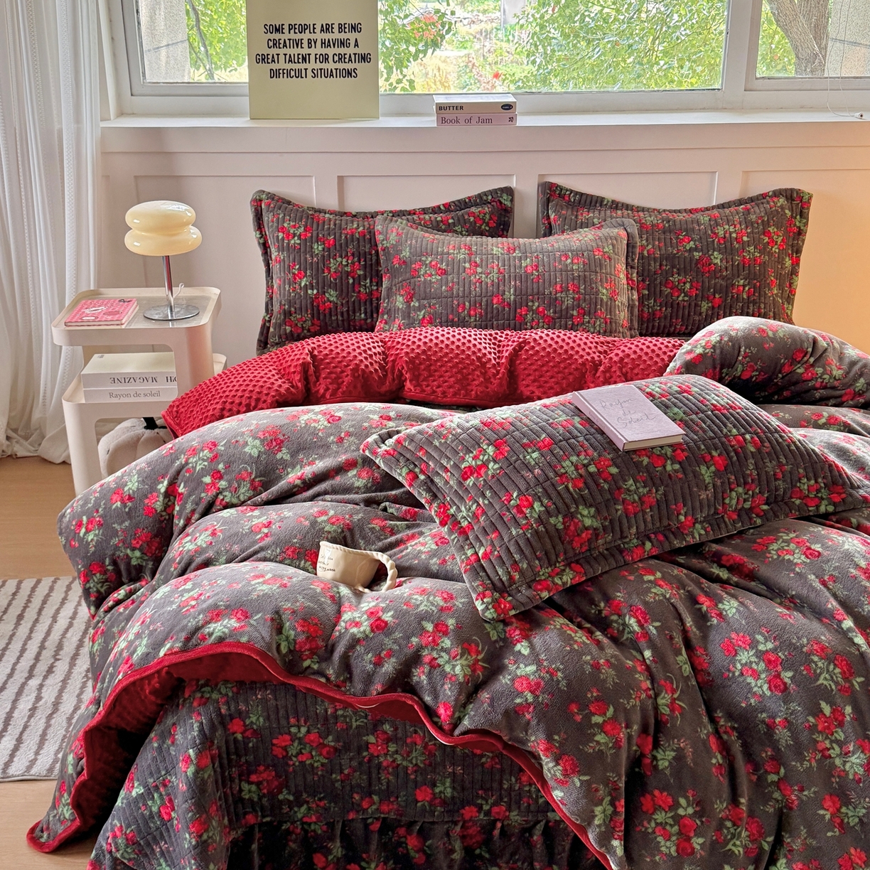 91家纺网 家纺一手货源 找家纺 （总）欧尚 2025新款豆豆绒床盖四件套