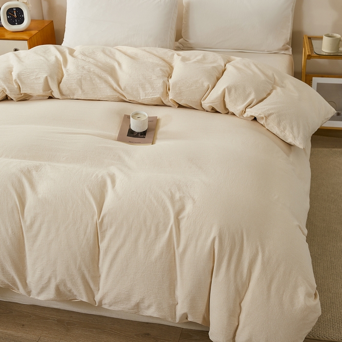 91家纺网 家纺一手货源 找家纺 （总）润肤居 2025新款色织水洗棉系列被套单件被套单品单被套