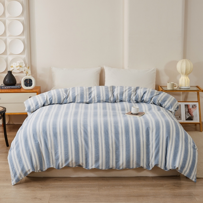 91家纺网 家纺一手货源 找家纺 （总）润肤居 2025新款色织水洗棉系列被套单件被套单品单被套