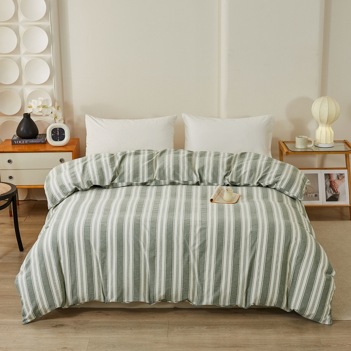 91家纺网 家纺一手货源 找家纺 （总）润肤居 2025新款色织水洗棉系列被套单件被套单品单被套