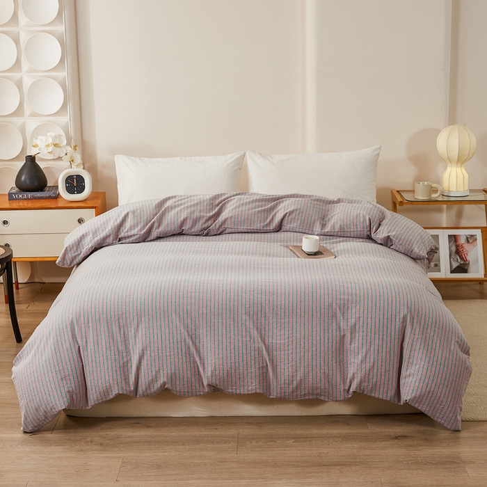 润肤居 2025新款色织水洗棉系列被套单件被套单品单被套 维克多粉