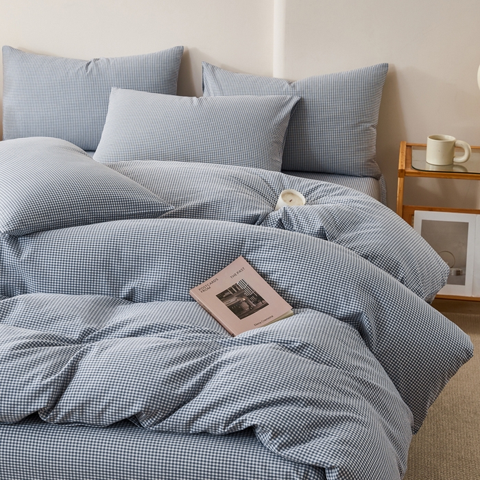 91家纺网 家纺一手货源 找家纺 （总）九沐良品 2025新款全棉色织水洗棉四件套