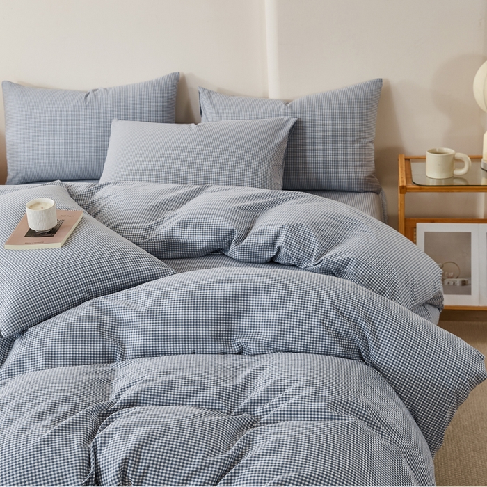 91家纺网 家纺一手货源 找家纺 （总）九沐良品 2025新款全棉色织水洗棉四件套