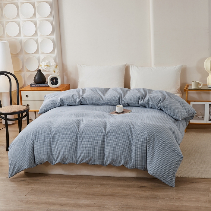 91家纺网 家纺一手货源 找家纺 （总）九沐良品 2025新款全棉色织水洗棉四件套