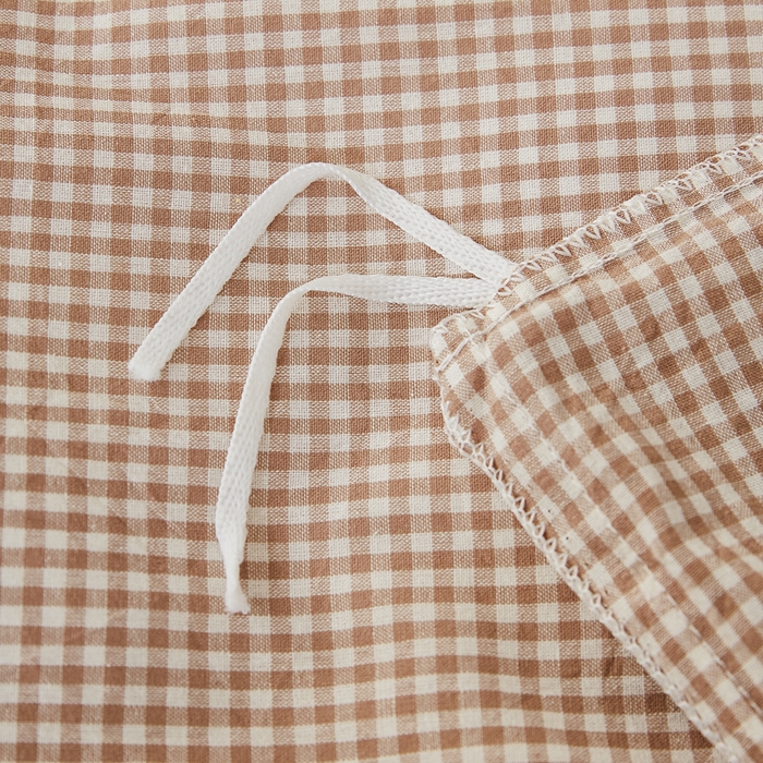 91家纺网 家纺一手货源 找家纺 九沐良品 2025新款全棉色织水洗棉四件套 巴厘岛-米