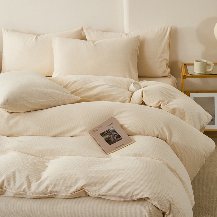 91家纺网 家纺一手货源 找家纺 （总）润肤居 2025新款全棉色织水洗棉系列四件套