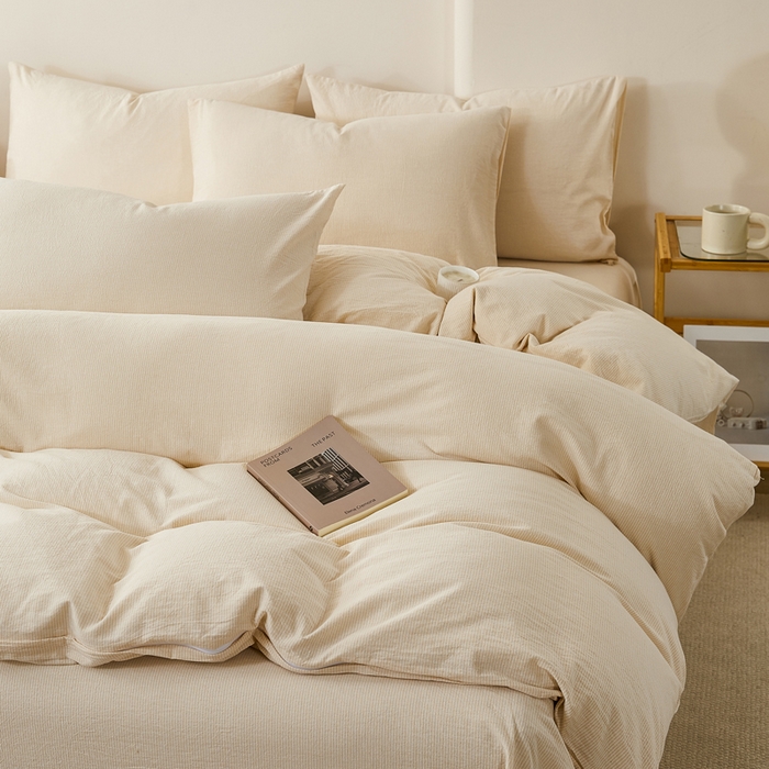 91家纺网 家纺一手货源 找家纺 （总）润肤居 2025新款全棉色织水洗棉系列四件套