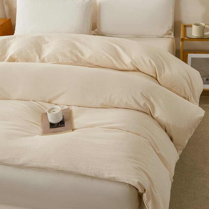 91家纺网 家纺一手货源 找家纺 （总）润肤居 2025新款全棉色织水洗棉系列四件套