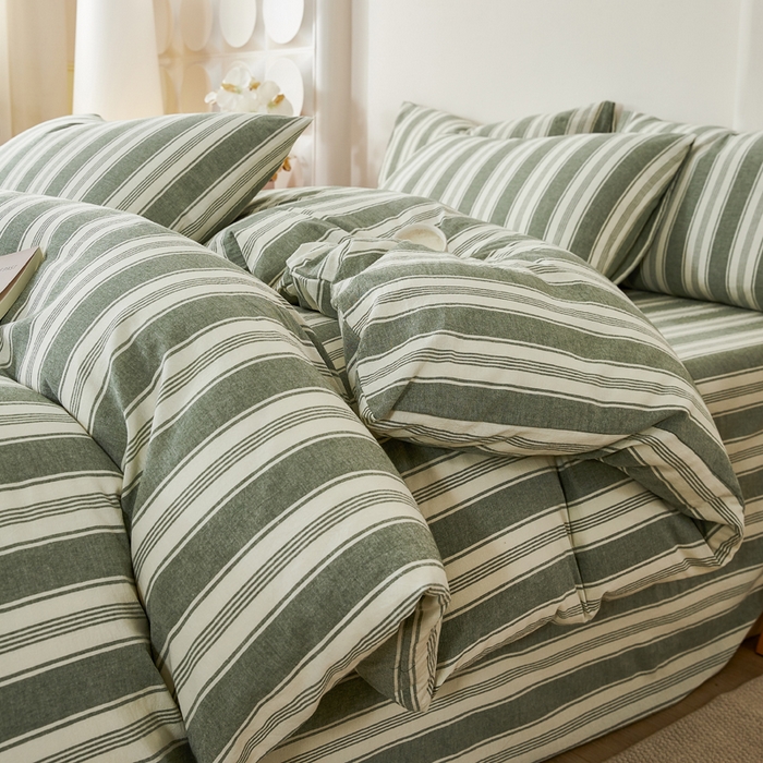 91家纺网 家纺一手货源 找家纺 （总）润肤居 2025新款全棉色织水洗棉系列四件套