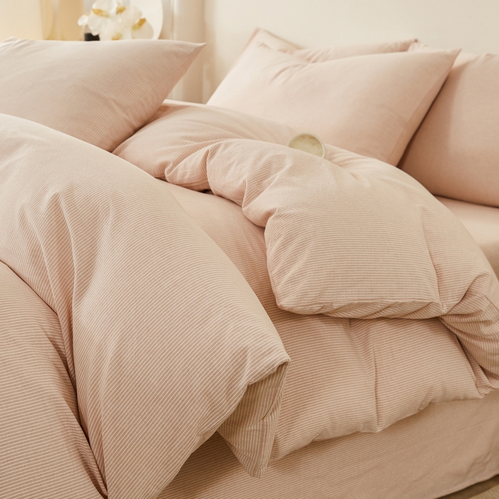 91家纺网 家纺一手货源 找家纺 （总）润肤居 2025新款全棉色织水洗棉系列四件套