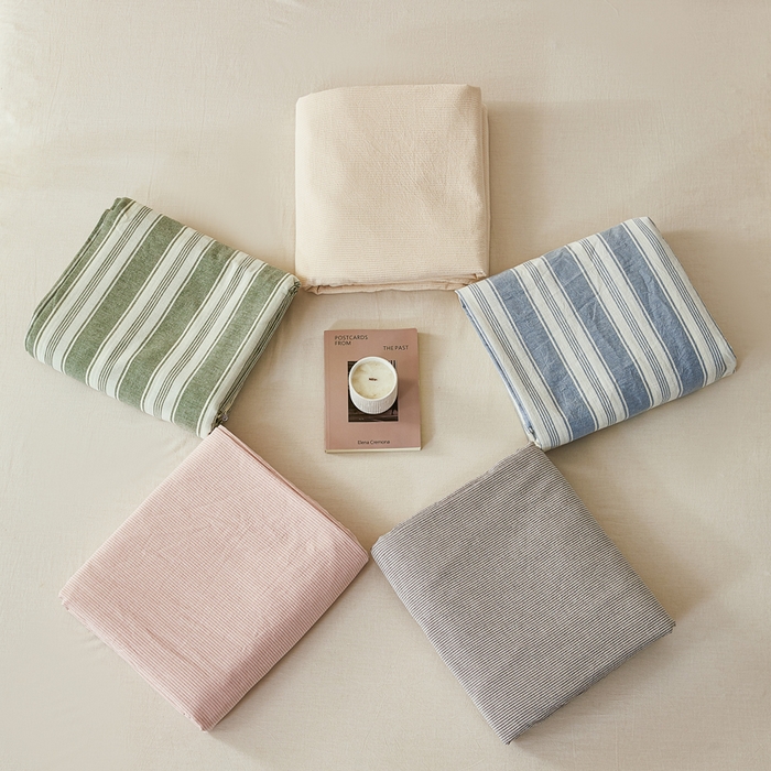 91家纺网 家纺一手货源 找家纺 润肤居 2025新款全棉色织水洗棉系列四件套 组合图仅供展示不可下单