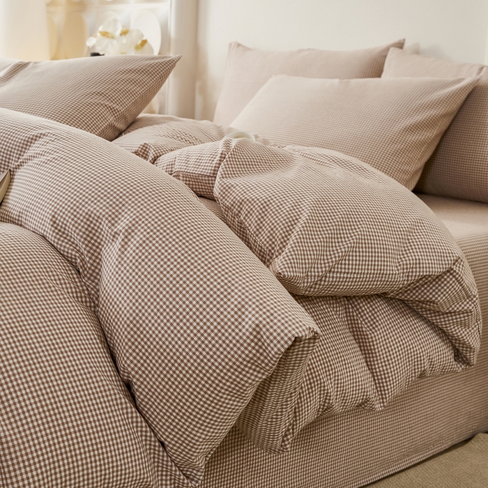 润肤居 2025新款全棉色织水洗棉系列四件套 巴厘岛-米