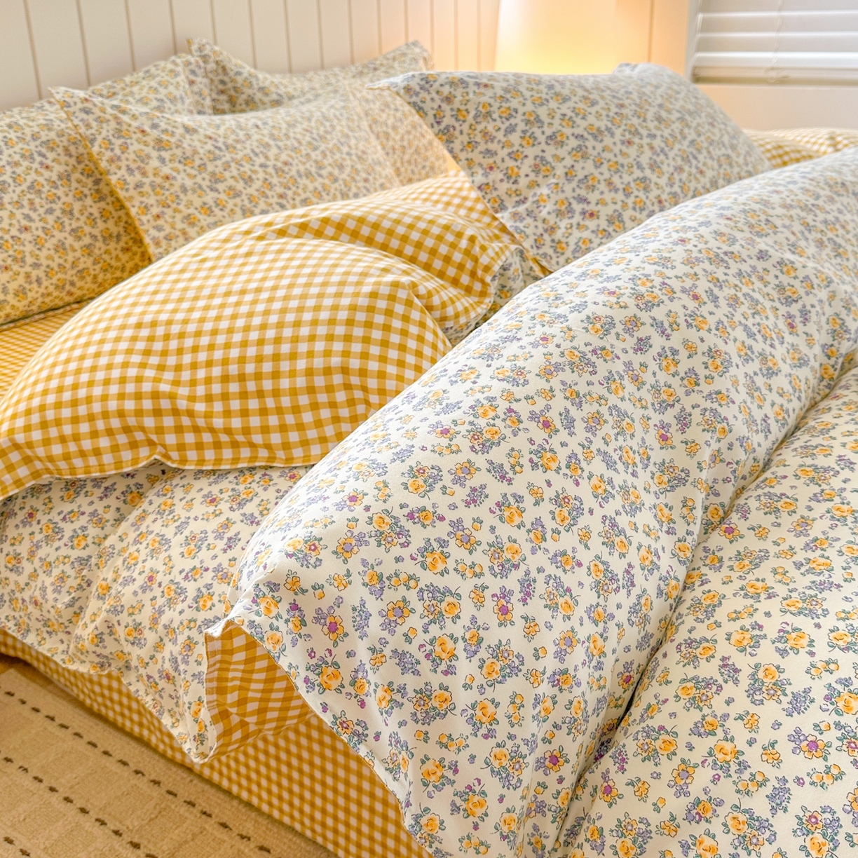 91家纺网 家纺一手货源 找家纺 （总）简冠家纺 2025新款印花植物羊绒磨毛四件套